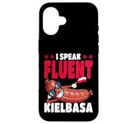 Polonia I Speak Fluent Kielbasa Bandera polaca Carcasa para iPhone 16