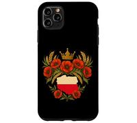 Polonia Mapa Corona Amapolas Polska Arte Patriótico Carcasa para iPhone 11 Pro MAX
