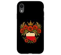 Polonia Mapa Corona Amapolas Polska Arte Patriótico Carcasa para iPhone XR