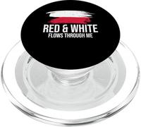 Polonia Rojo Blanco Fluye A Través De Mí para Siempre PopSockets PopGrip para MagSafe