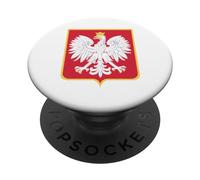 Polonia White Eagle Escudo de Armas Polska Familia Polaca PopSockets PopGrip Adhesivo