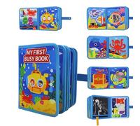 Polonnik Libro Montessori 1, 2, 3, 4 años, Busy Board, Busy Book, Libro Interactivo, Libro sensorial Bebe, Juguetes sensoriales, Regalos Cumpleaños Niño Niña, Incluye Regalo de Oruga