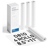 POLONO D810 - Papel térmico para impresora térmica de 8.5 x 11 pulgadas, impresión térmica avanzada, tamaño carta de EE. UU., compatible con D810, tamaño 8.5 x 11 pulgadas, 4 rollos, 7 m