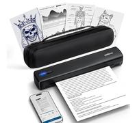 POLONO Impresora portátil inalámbrica para viajes, impresora térmica Bluetooth D810 compatible con cartas estadounidenses de 8.5 x 11 pulgadas, sin tinta, compatible con iOS, Android, laptop para
