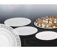 POLOPLAST 5897240 - Juego de 3 bandejas para trinatos blancos, redondas, 40 cm, plástico