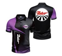 Polos 3D Collision Color para Hombre De Z.e.to.r Camisetas Golf Elásticas Manga Corta Casuales Ropa Deportiva Botones Estampado Gimnasio-ZiSe||m