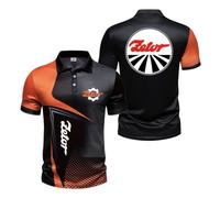 Polos 3D Collision Color para Hombre De Z.e.to.r Camisetas Golf Elásticas Manga Corta Casuales Ropa Deportiva Botones Estampado Gimnasio-ZongSe||m