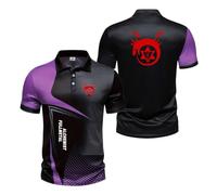 Polos 3D Cómodos para Hombre De F.u.ll.me.t.al Al.ch.e.mi.st Camiseta Suave Manga Corta con Estampado Retazos Estilo Rugby. Ropa Deportiva Estampada-ZiSe||m