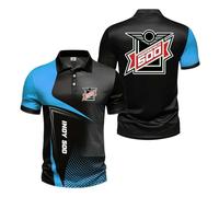 Polos 3D De Corte Entallado Hombre Camisetas para In.di.an.Ap.OL.is 500 Cómodas Media Manga con Botones Estilo Deportivo Corta-LanSe||s