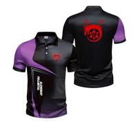 Polos 3D De Manga Corta Hombre para F.u.ll.me.t.al Al.ch.e.mi.st Camiseta Que Absorbe La Humedad Ropa Retazos Deportiva Entrenamiento Cuello-ZiSe||l