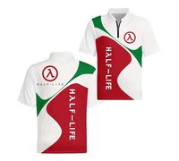 Polos 3D Hombre Estilo Deportivo Ideales La Vida Media H.a..lf-L.i.fe Camisetas De Manga Corta Cremallera Secado Rápido para Golf Suaves con Cuello-BaiHongSe||3X_l