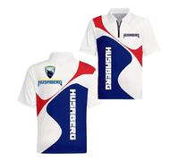 Polos 3D Hombre Manga Corta Golf para Entrenamientos H-.u.s-.a.b.e.r.g Camisetas Cremallera Tops con Cuello Chándal Cómodo Transpirable Media-BaiLanSe||l