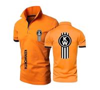 Polos Casuales para Hombre De K.e.NW.o.RT.h Camiseta Golf con Cuello Manga Corta Entrenamiento Botones Ropa Deportiva Estampado Liso Superior-ChengSe||4X_l
