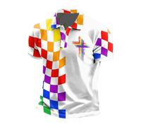 Polos con Bolsillo para Hombre Originales Hombres Anchas Cortas Poliéster Militar Sol Malla Flores Unicolor XL Coral Azules Hermanos Brillo Técnica Marco Entallados Taurinos