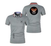 Polos De Manga Corta para Hombre Ri.PP.le X.RP con Cuello Ropa Calle Corte Entallado Estampados Suaves Lisos Y Botones-HuiS||x_s