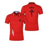Polos De Secado Rápido para Hombre Camisetas Lisas De F.u.ll.me.t.al Al.ch.e.mi.st Camisetas Manga Corta Suaves Y Cómodas -HongS||3X_l