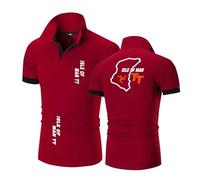 Polos Deportivos Hombre Estilo Urbano para I.s.l.e of M.a.n T..T Camiseta Transpirable De Manga Corta con Diseño Patchwork Suave Ropa Cómoda Cuello-JHonSe||XX_l