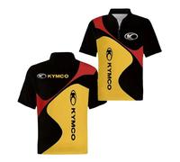 Polos Elásticos 3D para Hombre K.Y.M.C.O Golf con Estampado Manga Corta Cómodos Deportivos De Entrenamiento Cremallera Y Costuras-HeiHuangSe||3X_l