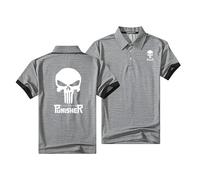 Polos hombre Anti-Hero Fan, Absorbe la Humedad, Dry fit, atlético, de Manga Corta, Ideal para ropa transpirable deportiva y de golf, Dry fit,(Grey,3XL)