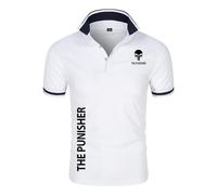 Polos hombre Anti-Hero Fan, Corta Deporte Ocio Secado Rápido Transpirable, Ideal para ropa deportiva informal unisex, atlético(White,4XL)