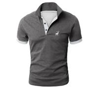 Polos Hombre Blanco Polos Masculino Deportivo Camisa Informal Manga Corta Estampado Europeo Ciervo para Negocios Ideal Comercio Exterior Camisetas Camiseta Vida Diaria Verano