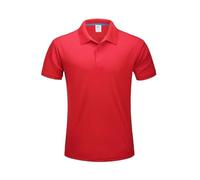 Polos Hombre Manga Corta Camiseta Polo Dry Fit for Hombre, Transpirable, de poliéster, for Golf, Unisex, de Secado rápido, con Cuello Deportivo(Red,XL)