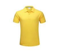 Polos Hombre Manga Corta Camiseta Polo Dry Fit for Hombre, Transpirable, de poliéster, for Golf, Unisex, de Secado rápido, con Cuello Deportivo(Yellow,S)