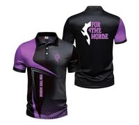 Polos hombre Para FOR THE HOR-DE, Slim Fit Camiseta Deporte Golf Poloshirt, Ideal para deportes, golf y ropa informal, Verano(Purple,S)