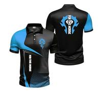 Polos hombre Para FOR THE HOR-DE, Slim Fit Camiseta Deporte Golf Poloshirt, Ideal para ropa transpirable deportiva y de golf, Verano(Blue,M)