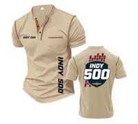 Polos hombre Para In.di.an.ap.ol.is 500, Verano Primavera T-Shirt Oficina, Ideal para deportes, golf y ropa informal, Delgado(Kqise,S)