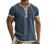 Polos Masculino Blanco Polos Masculino Manga Corta Camisetas Informales De Manga Corta con Cuello Redondo Y Lavado Suave para Mayor Comodidad Diaria Camiseta Camisa Vida Diaria Verano
