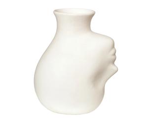 POLSPOTTEN Jarrón Upside-down head 25 cm Blanco