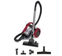 Polti Forzaspira C110 Plus Aspirador Trineo Ciclónico, Sin Bolsa, 4 Etapas de Filtración, Cepillo para Parquet Incluido, Negro y Rojo