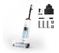 Polti Rollysteam WD50C, Fregasuelos y Aspiradora Sin Cable | Con función de vapor, potencia 450 W, aspira, lava, desinfecta también simultáneamente, sin cable, autolimpieza, blanco