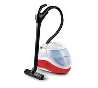 Polti Vaporetto Lecoaspira FAV50 Multifloor, Limpiador a Vapor y Aspirador con Filtro de Agua, Potencia Total 2450 W, Presión de la Caldera 5 Bar, 15 Accesorios Incluidos, Blanco y Rojo