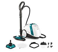 Polti Vaporetto Smart 100 T, Steam Cleaner with High Pressure Boiler 4 Bar, Max Power 1500 W, 8 Accessories Included, White and Turquoise [Energy Class F]