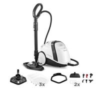 Polti Vaporetto Smart 120, Limpiador a Vapor con Caldera, 4 Bares de Presión, Potencia Máxima 1500 W, Depósito Extraíble de 2 L, Calentamiento en 2 Minutos, 14 Accesorios incluidos, Blanco y Negro