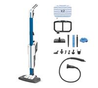 Polti Vaporetto SV620 Style, Escoba a Vapor con Limpiador Portátil Integrado, Potencia Máxima 1500 W, 15 Accesorios, Filtro Antical, Autonomía Ilimitada, Parking Vertical, Azul y Blanco