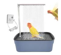 Poludatly Bañera automática para pájaros, bañera para Loros, Ducha para pájaros, Ducha para Mascotas, Ducha para Jaula, Fuente de Ducha Grande eléctrica USB para cacatúa, Loro
