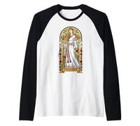 Poludnica Eslavo Pagano Folk Mito Cosecha Espíritu Arte Camiseta Manga Raglan