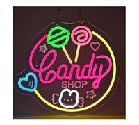 Polvane Letrero de neón Para tienda de letreros neón, para decoración pared con luces