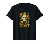 Polvo a polvo retro calavera con flores Memento Mori Camiseta