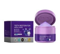 Polvo abrillantador de dientes | Limpiador blanqueador de dientes | Potencia refrescante de pasta de dientes | Fórmula de hierbas | 7 x 5 cm | 30 g | Perfecto para hombres y mujeres