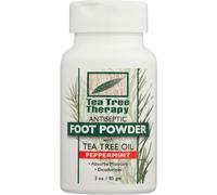 Polvo antis ptico para pies Tea Tree Therapy con aceite de rbol de t y menta, 85 ml