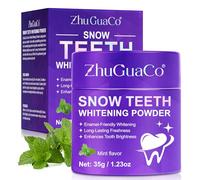 Polvo blanqueador de dientes 35 g - Blanqueamiento de dientes - Eliminador de placa para dientes - Sabor a menta fresca, fuerte eliminación de manchas, blanqueamiento de dientes, cuidado suave de las
