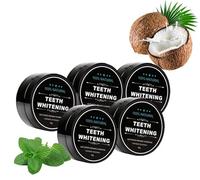 Polvo blanqueador de dientes blancos de 30 g, polvo de carbón activado de coco natural blanqueamiento dental, limpieza dental para dientes blancos, eliminación de manchas dentales, pasta de dientes