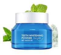 Polvo blanqueador de dientes de 15 g, polvo blanqueador para dientes blancos, restauración del esmalte dental, adición de hidroxiapatita, sabor a menta, fresco y duradero, blanqueamiento de dientes en
