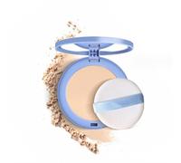 Polvo compacto húmedo y seco GAGK, polvo prensado Matte Perfection, polvo facial impermeable duradero GAGK, polvo de control de aceite, ligero, alta cobertura (#01 Marfil clásico)