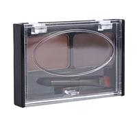 Polvo compacto para cejas resistente al agua en 2 colores con pincel para unas cejas perfectamente definidas, ideal para fiestas, bodas y maquillaje diario, incluye espejo y (Tipo 1)