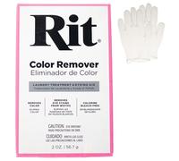 Polvo concentrado multiusos de tinte Rit con guantes de plástico para ropa, decoración y manualidades, removedor de color (paquete de 1)